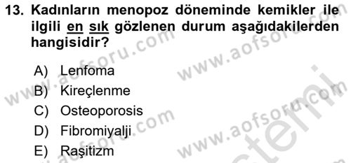 Bakım Elemanı Yetiştirme Ve Geliştirme 2 Dersi 2024 - 2025 Yılı Yaz Okulu Sınav Soruları 13. Soru