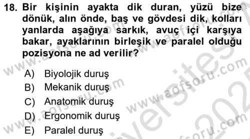 Bakım Elemanı Yetiştirme Ve Geliştirme 2 Dersi 2024 - 2025 Yılı Yaz Okulu Sınav Soruları 18. Soru