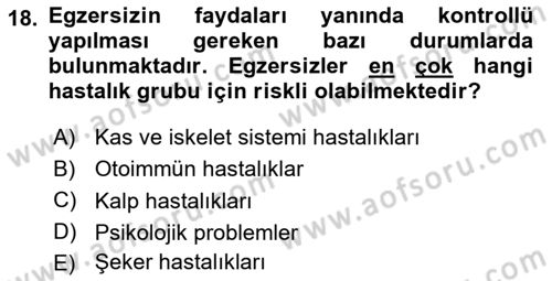 Bakım Elemanı Yetiştirme Ve Geliştirme 2 Dersi 2025 - 2026 Yılı (Final) Dönem Sonu Sınav Soruları 18. Soru