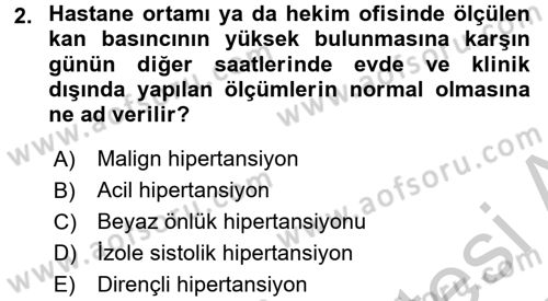 Yaşlılarda Görülebilecek Sorunlar Ve Bakım Hizmetleri Dersi 2016 - 2017 Yılı 3 Ders Sınav Soruları 2. Soru