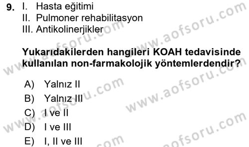 Yaşlılarda Görülebilecek Sorunlar Ve Bakım Hizmetleri Dersi 2016 - 2017 Yılı 3 Ders Sınav Soruları 9. Soru