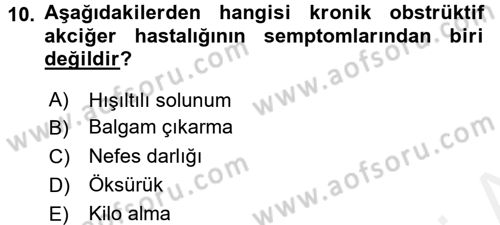 Yaşlılarda Görülebilecek Sorunlar Ve Bakım Hizmetleri Dersi 2017 - 2018 Yılı 3 Ders Sınav Soruları 10. Soru
