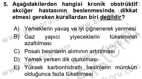 Yaşlılarda Görülebilecek Sorunlar Ve Bakım Hizmetleri Dersi 2018 - 2019 Yılı 3 Ders Sınav Soruları 5. Soru