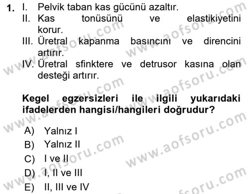 Yaşlılarda Görülebilecek Sorunlar Ve Bakım Hizmetleri Dersi 2021 - 2022 Yılı Yaz Okulu Sınav Soruları 1. Soru