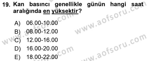 Yaşlılarda Görülebilecek Sorunlar Ve Bakım Hizmetleri Dersi 2025 - 2026 Yılı (Final) Dönem Sonu Sınav Soruları 19. Soru