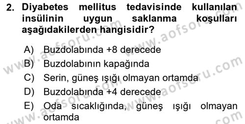 Yaşlılarda Görülebilecek Sorunlar Ve Bakım Hizmetleri Dersi 2025 - 2026 Yılı (Final) Dönem Sonu Sınav Soruları 2. Soru