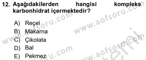 Yaşlılarda Görülebilecek Sorunlar Ve Bakım Hizmetleri Dersi 2025 - 2026 Yılı Yaz Okulu Sınav Soruları 12. Soru
