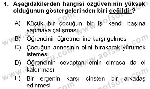 Psiko-Sosyal Rehabilitasyon Dersi 2017 - 2018 Yılı (Final) Dönem Sonu Sınav Soruları 1. Soru