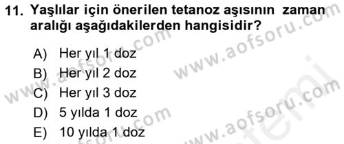 Psiko-Sosyal Rehabilitasyon Dersi 2018 - 2019 Yılı (Final) Dönem Sonu Sınav Soruları 11. Soru