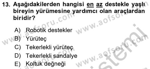 Psiko-Sosyal Rehabilitasyon Dersi 2018 - 2019 Yılı Yaz Okulu Sınav Soruları 13. Soru