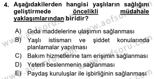 Psiko-Sosyal Rehabilitasyon Dersi 2018 - 2019 Yılı Yaz Okulu Sınav Soruları 4. Soru