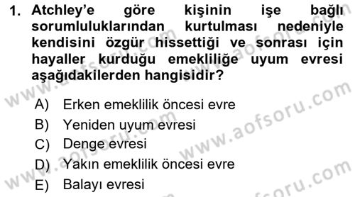 Psiko-Sosyal Rehabilitasyon Dersi 2021 - 2022 Yılı Yaz Okulu Sınav Soruları 1. Soru
