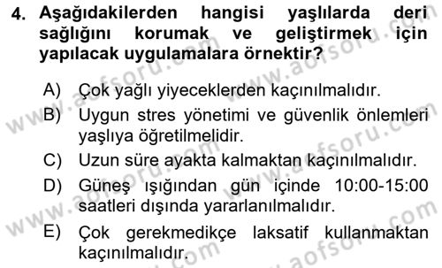 Psiko-Sosyal Rehabilitasyon Dersi 2021 - 2022 Yılı Yaz Okulu Sınav Soruları 4. Soru