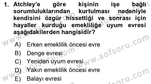 Psiko-Sosyal Rehabilitasyon Dersi 2022 - 2023 Yılı Yaz Okulu Sınav Soruları 1. Soru