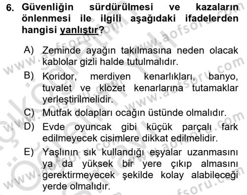 Psiko-Sosyal Rehabilitasyon Dersi 2022 - 2023 Yılı Yaz Okulu Sınav Soruları 6. Soru