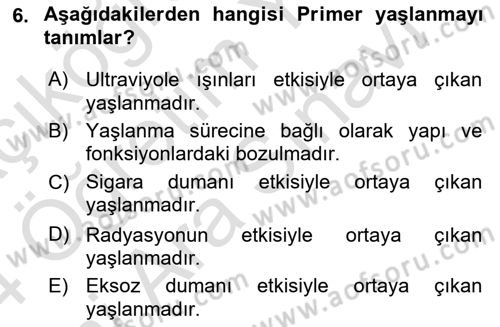 Psiko-Sosyal Rehabilitasyon Dersi 2023 - 2024 Yılı (Vize) Ara Sınav Soruları 6. Soru