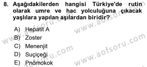 Psiko-Sosyal Rehabilitasyon Dersi 2023 - 2024 Yılı (Vize) Ara Sınav Soruları 8. Soru