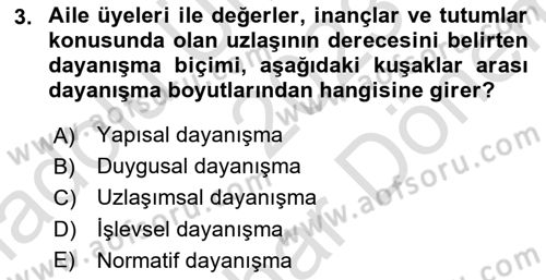 Psiko-Sosyal Rehabilitasyon Dersi 2023 - 2024 Yılı (Final) Dönem Sonu Sınav Soruları 3. Soru