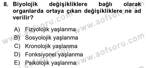 Psiko-Sosyal Rehabilitasyon Dersi 2025 - 2026 Yılı (Vize) Ara Sınav Soruları 8. Soru