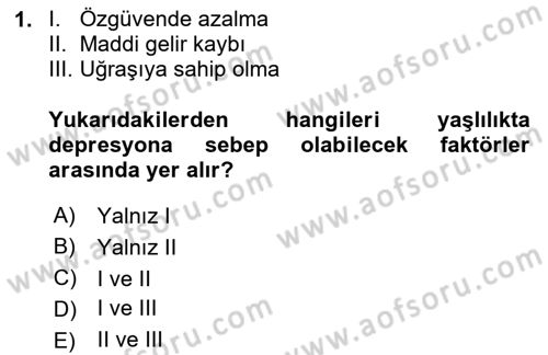 Psiko-Sosyal Rehabilitasyon Dersi 2025 - 2026 Yılı (Final) Dönem Sonu Sınav Soruları 1. Soru