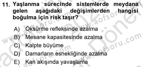 Psiko-Sosyal Rehabilitasyon Dersi 2025 - 2026 Yılı (Final) Dönem Sonu Sınav Soruları 11. Soru