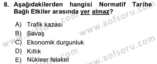 Yaşlı Psikolojisi Dersi 2018 - 2019 Yılı (Vize) Ara Sınav Soruları 8. Soru