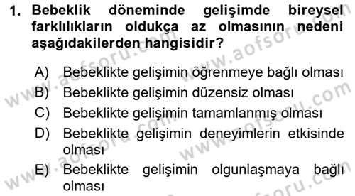 Yaşlı Psikolojisi Dersi 2018 - 2019 Yılı (Final) Dönem Sonu Sınav Soruları 1. Soru
