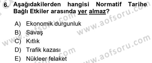Yaşlı Psikolojisi Dersi 2019 - 2020 Yılı (Vize) Ara Sınav Soruları 6. Soru