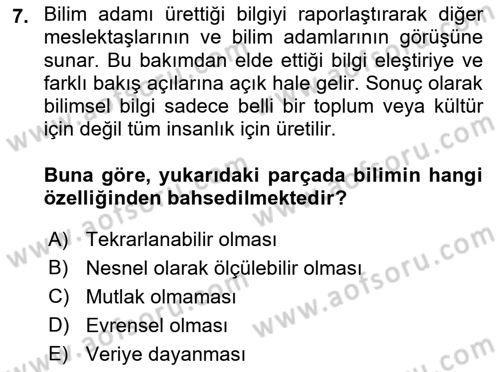 Yaşlı Psikolojisi Dersi 2021 - 2022 Yılı Yaz Okulu Sınav Soruları 7. Soru