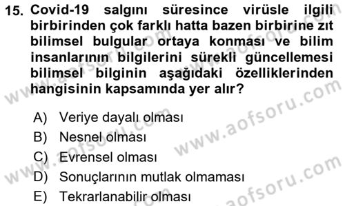 Yaşlı Psikolojisi Dersi 2025 - 2026 Yılı (Vize) Ara Sınav Soruları 15. Soru
