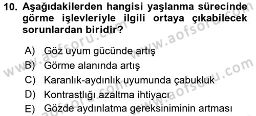 Fiziksel Rehabilitasyon Dersi 2016 - 2017 Yılı (Vize) Ara Sınav Soruları 10. Soru