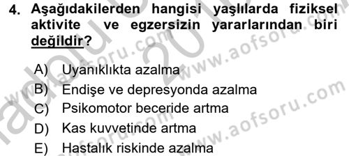 Fiziksel Rehabilitasyon Dersi 2016 - 2017 Yılı (Vize) Ara Sınav Soruları 4. Soru