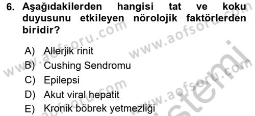 Fiziksel Rehabilitasyon Dersi 2016 - 2017 Yılı (Vize) Ara Sınav Soruları 6. Soru