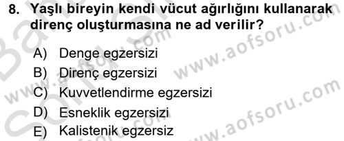 Fiziksel Rehabilitasyon Dersi 2016 - 2017 Yılı (Final) Dönem Sonu Sınav Soruları 8. Soru