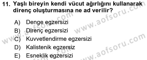 Fiziksel Rehabilitasyon Dersi 2017 - 2018 Yılı 3 Ders Sınav Soruları 11. Soru