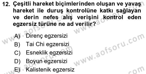Fiziksel Rehabilitasyon Dersi 2017 - 2018 Yılı 3 Ders Sınav Soruları 12. Soru