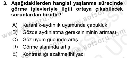 Fiziksel Rehabilitasyon Dersi 2017 - 2018 Yılı 3 Ders Sınav Soruları 3. Soru