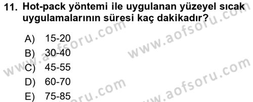 Fiziksel Rehabilitasyon Dersi 2017 - 2018 Yılı (Vize) Ara Sınavı 11. Soru