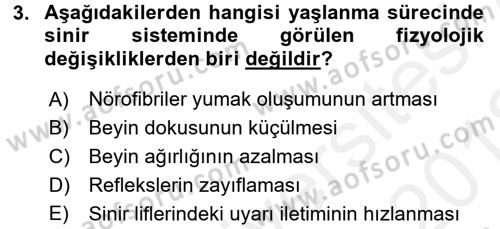 Fiziksel Rehabilitasyon Dersi 2017 - 2018 Yılı (Vize) Ara Sınavı 3. Soru