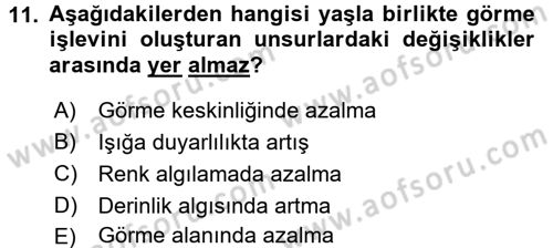 Fiziksel Rehabilitasyon Dersi 2017 - 2018 Yılı (Final) Dönem Sonu Sınav Soruları 11. Soru