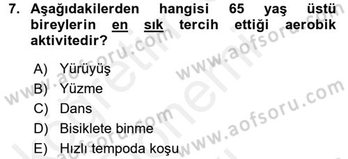Fiziksel Rehabilitasyon Dersi 2017 - 2018 Yılı (Final) Dönem Sonu Sınav Soruları 7. Soru