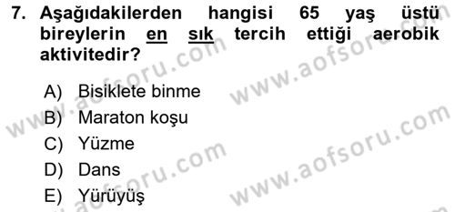 Fiziksel Rehabilitasyon Dersi 2018 - 2019 Yılı 3 Ders Sınav Soruları 7. Soru