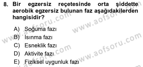 Fiziksel Rehabilitasyon Dersi 2018 - 2019 Yılı 3 Ders Sınav Soruları 8. Soru