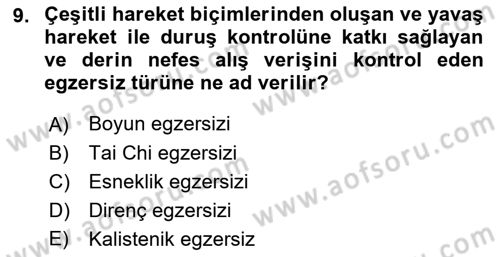 Fiziksel Rehabilitasyon Dersi 2018 - 2019 Yılı 3 Ders Sınav Soruları 9. Soru