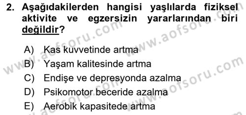 Fiziksel Rehabilitasyon Dersi 2018 - 2019 Yılı (Vize) Ara Sınav Soruları 2. Soru