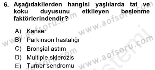 Fiziksel Rehabilitasyon Dersi Ara Sınavı Deneme Sınav Soruları 6. Soru