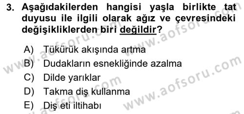 Fiziksel Rehabilitasyon Dersi 2018 - 2019 Yılı (Final) Dönem Sonu Sınav Soruları 3. Soru