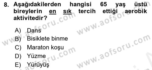 Fiziksel Rehabilitasyon Dersi 2018 - 2019 Yılı (Final) Dönem Sonu Sınav Soruları 8. Soru