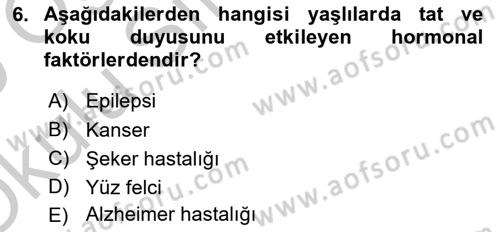 Fiziksel Rehabilitasyon Dersi 2018 - 2019 Yılı Yaz Okulu Sınav Soruları 6. Soru