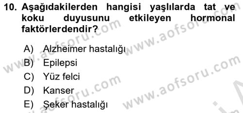 Fiziksel Rehabilitasyon Dersi 2019 - 2020 Yılı (Vize) Ara Sınav Soruları 10. Soru